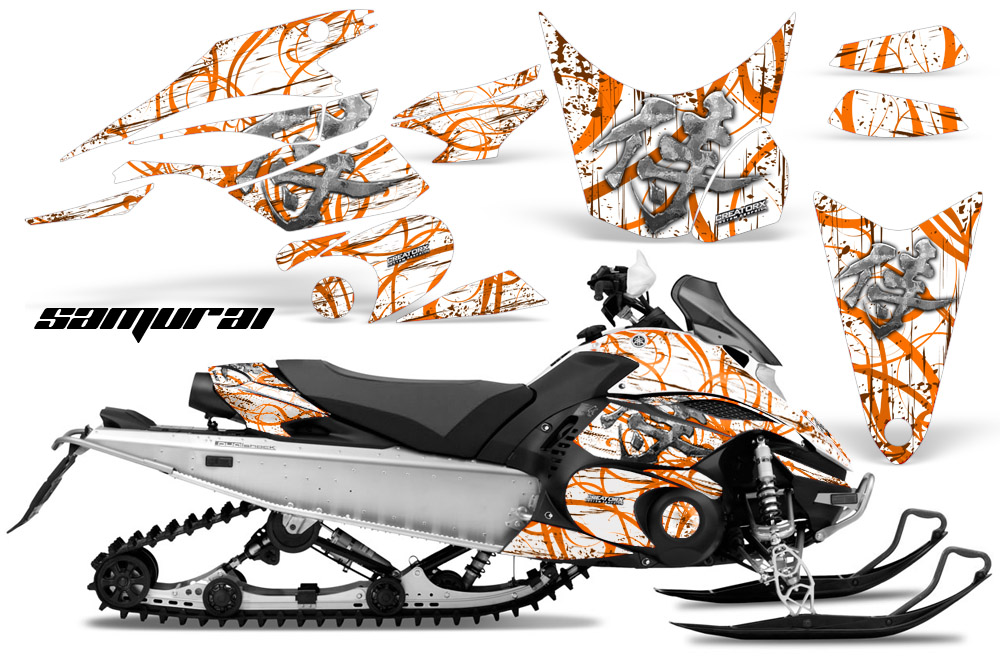 Yamaha FX Nytro 2010 Graphics Kit Samurai Orange White